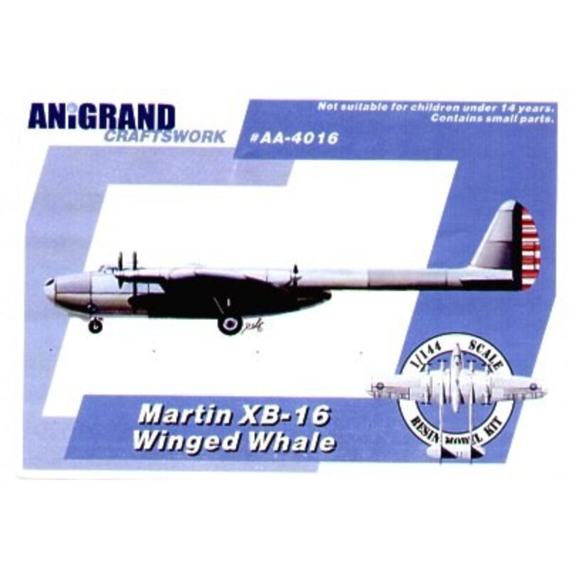 Martin XB-16 Winged whale dream design of 1930s. Also includes BONUS kits of the Grumman J2F-5 Duck Lockheed XP-49 Grumman XP-50