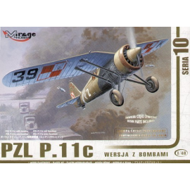 PZL P.11C with bombs and etched parts Model kit