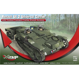 Renault UE 2 Universal Carrier Carrier with Tracked Transport Trolley (French Ver.) Model kit