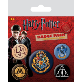 Harry Potter Pin Badges 5-Pack Hogwarts 