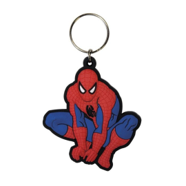 Spider-Man Rubber Keychain Crouch 6 cm 