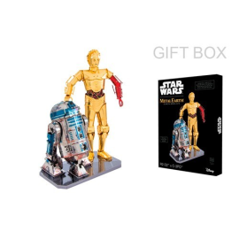 MetalEarth GIFT BOX: STAR WARS / R2-D2 & C-3PO, metal 3D model with 5.5 sheets, gift box, 14+ Metal model kit