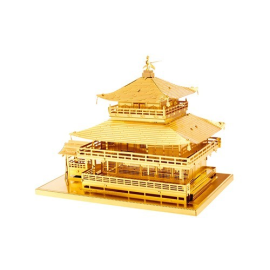 MetalEarth Architecture: GOLD KINKAKU-JI 8.9x6x6.5cm, metal 3D model with 3 sheets, on card 12x17cm, 14+ Building model kit