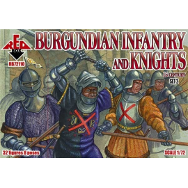 Burgundian infantry and knights (2 set). 15 century Figures