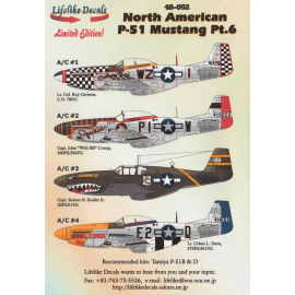 Decals North-American P-51B/P-51D Mustang Pt.6 Jeanne III, Detroit Miss, Contrary Mary, 