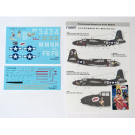 Decals Pin-Up Nose Art Douglas A-20 Boston and Stencils, Part 1 (designed to be used with Frog, Matchbox and MPM kits) 