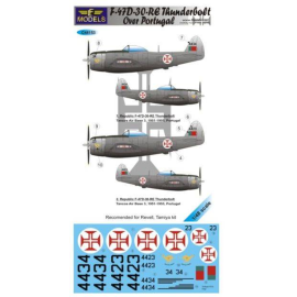 Decals Republic F-47D-30-RE THUNDERBOLT OVER PORTUGAL (2 decal options) (designed to be used with Revell and Tamiya kits)[P-47D]