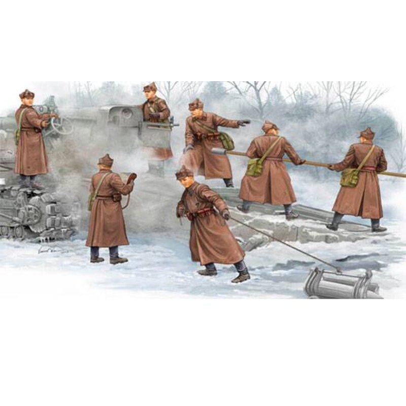 Soviet B-4 Howitzer Artillery Crew x 7 figures