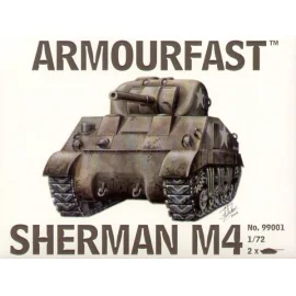 Sherman M4 Medium Tank: the pack includes 2 snap together tank kits