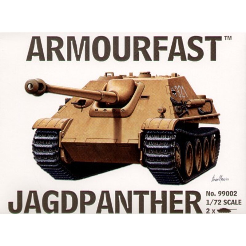 Jagdpanther Tank Destroyer: the pack includes 2 snap together tank kits Model kit