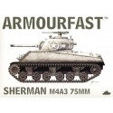 M4A3 Sherman 75mm gun: the pack includes 2 snap together tank kits