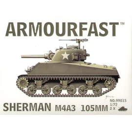 M4A3 Sherman 105mm gun: the pack includes 2 snap together tank kits