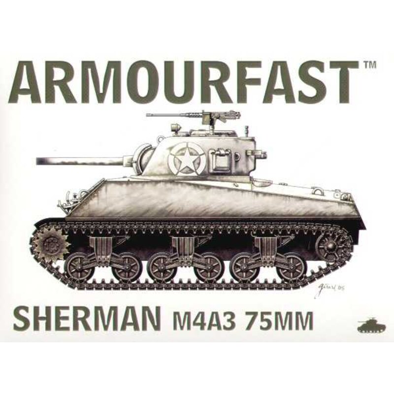 M4A3 Sherman 75mm gun: the pack includes 2 snap together tank kits