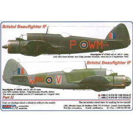 Bristol Beaufighter Mk.IF X7842 (WM-P), with AI. Mk.IV radar, crew W/O Karel Richter and F/Sgt Jaroslav Kovanda were lost on 5 S