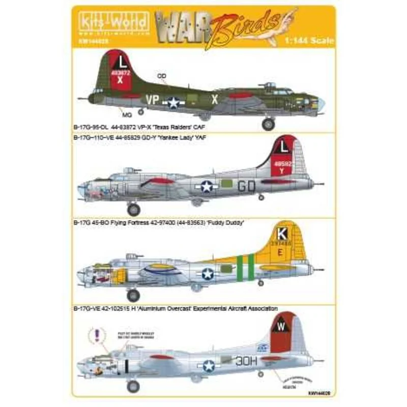 Decals Boeing B-17G -95- DL Flying Fortress 44-838... Kits-World With ...