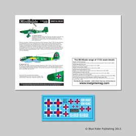 Decals WWII Slovak Air Force Junkers Ju 87D-1, Heinkel He 111H 