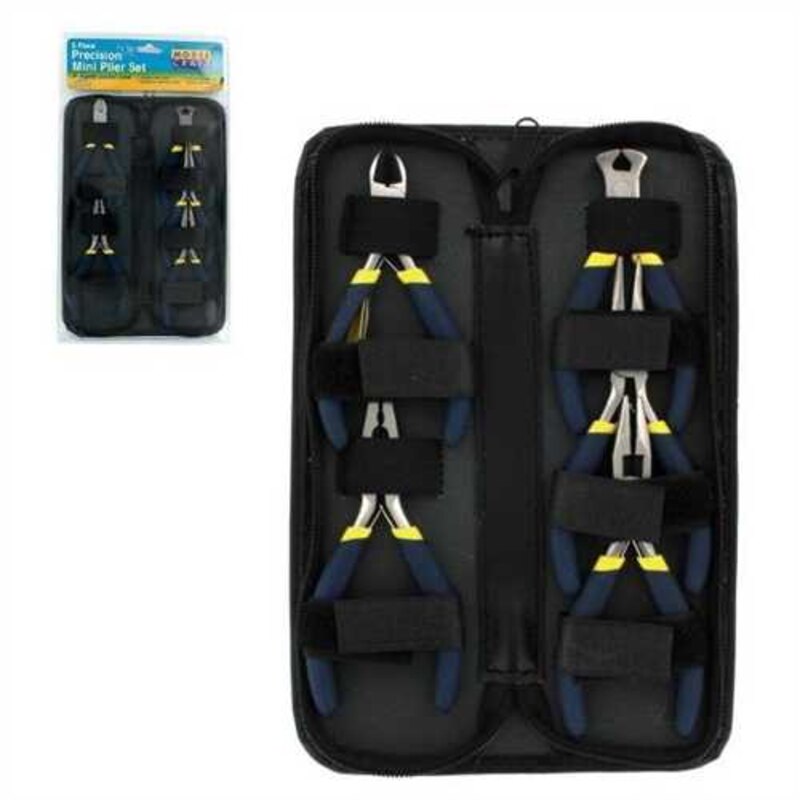 5 Piece Precision Mini Plier Set in case 