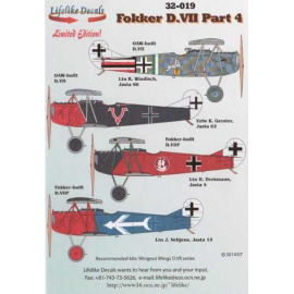 Decals Fokker D.VII's. Fokker D.VII (OAW), 2035/18, flown by Staffelfuehrer of Jasta 66, Ltn. Rudolf Windisch, late May 1918 Fok