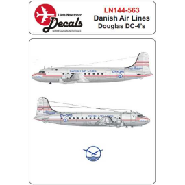 Decals DDL Danish Air Lines DC-4 for the Minicraft kit 