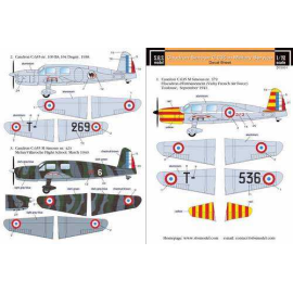 Decals Caudron Simoun in military service for Heller kit (decal sheet) 