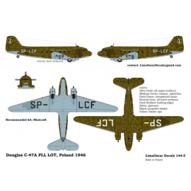 Decals Douglas C-47A PLL LOT (1946-47) 