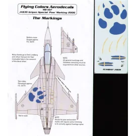 Saab JAS-39 Grippen 39131 Special Cat′s Paw Print zap at Air Show August 2006