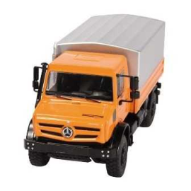 MERCEDES-BENZ Unimog U5000 ORANGE PLATEAU BACHE Diecast truck model
