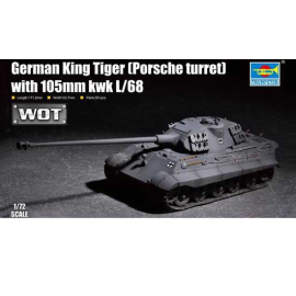 Sui item Maxim Trumpeter model kit German King Tiger with 105mm kwk L / 68...