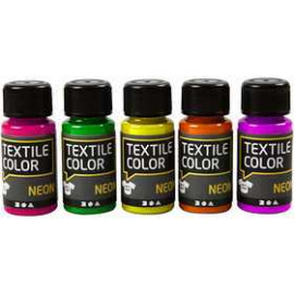 Textile Color Paint, asstd. colours, 5x50ml 