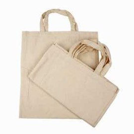 Shopping Bag, size 38x42 cm, 135 g/m2, light natural, 5pcs 