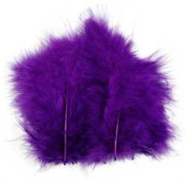 Feathers, size 5-12 cm, purple, 15pcs Feather