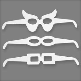 Novelty Glasses, H: 4.5-10 cm, L: 32 cm, 16pcs, 230 g Packaging, box and storage