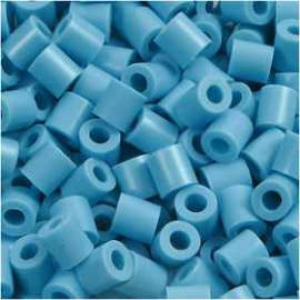Fuse Beads, size 5x5 mm, hole size 2.5 mm, turquoise (10), medium, 1100pcs 