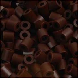 Fuse Beads, size 5x5 mm, hole size 2.5 mm, brown (3), medium, 6000pcs Pearl, button