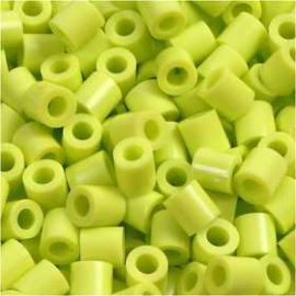 Fuse Beads, size 5x5 mm, hole size 2.5 mm, lime green (9), medium, 6000pcs Pearl, button