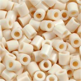 Fuse Beads, size 5x5 mm, hole size 2.5 mm, light beige (12), medium, 6000pcs Pearl, button