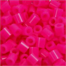 Fuse Beads, size 5x5 mm, hole size 2.5 mm, cerise (18), Medium, 6000pcs Pearl, button