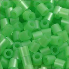 Fuse Beads, size 5x5 mm, hole size 2.5 mm, green mother-of-pearl (22), medium, 6000pcs Pearl, button