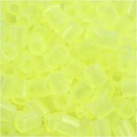 Fuse Beads, size 5x5 mm, hole size 2.5 mm, neon yellow (28), Medium, 6000pcs Pearl, button