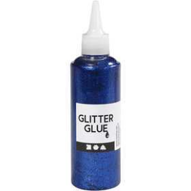 Glitter Glue, dark blue, 118ml Glue