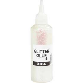 Glitter Glue, holographically white, 118ml Glue