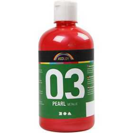 A-Color Acrylic Paint, red, 03 - metallic, 500ml 