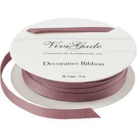 Decoration Ribbon, W: 6 mm, rose, 15m Various ribbons