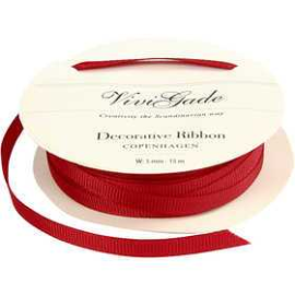 Decoration Ribbon, W: 6 mm, red, 15m Various ribbons