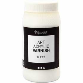Art Acrylic Varnish, white, matt transparent, low gloss, 500ml 