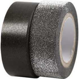 Design Tape, W: 15 mm, black, 2rolls Adhesives