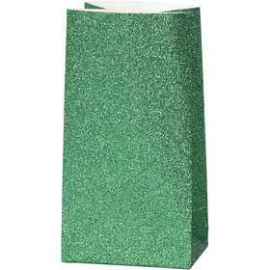 Paper Bags, H: 17 cm, size 6x9 cm, green, 8pcs, 150 g Packaging, box and storage