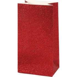 Paper Bags, H: 17 cm, size 6x9 cm, red, 8pcs, 200 g Packaging, box and storage