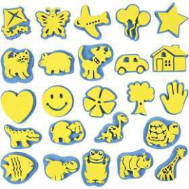Everyday Stamp Set, H: 6-8 cm, W: 6-8 cm, 24mixed Stamps, stencils and accessories