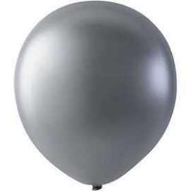 Balloons, silver, D: 23 cm, round, 8pcs Party item, outdoor and miscellaneous